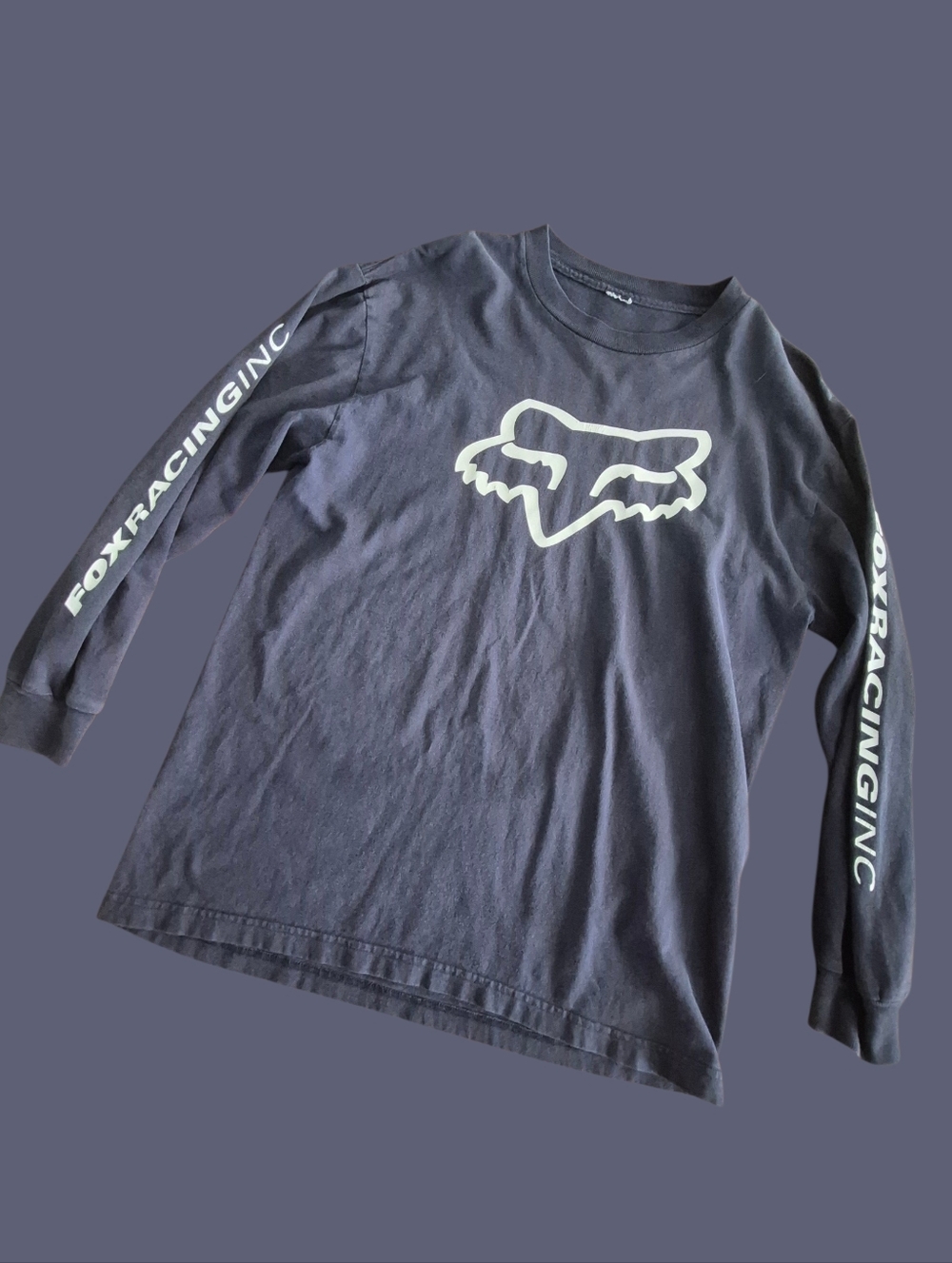 Vintage 90s Longsleeve FOX motorcross Tee Large
